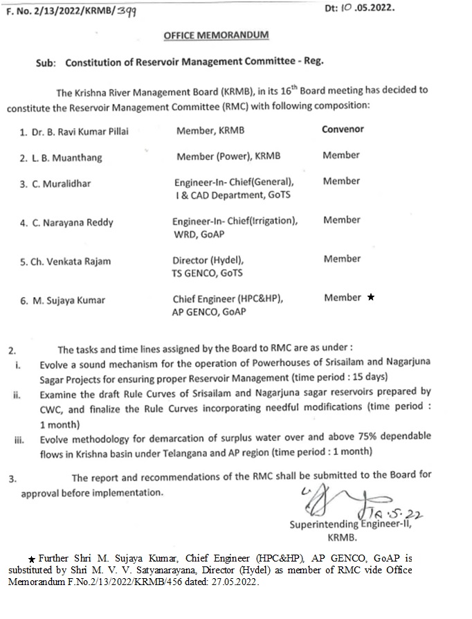 Reservoir Management Committee (RMC)